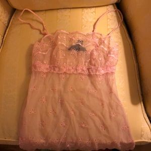 Light pink sheer vintage Victoria’s Secret nighty✨